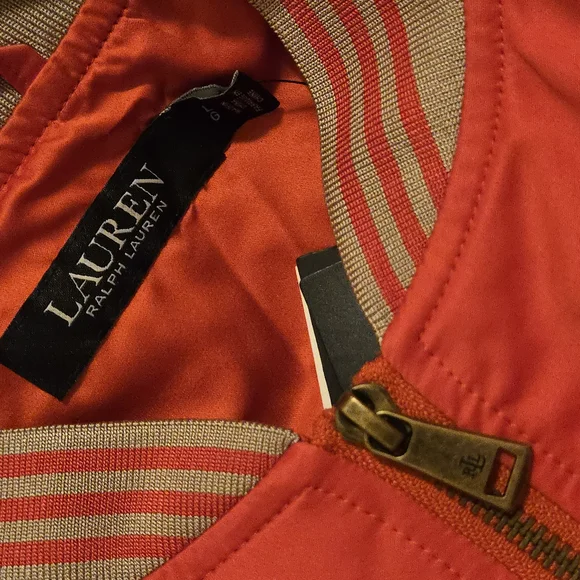 Ralph Lauren Embroidered Satin Bomber Jacket - Picture 3 of 5